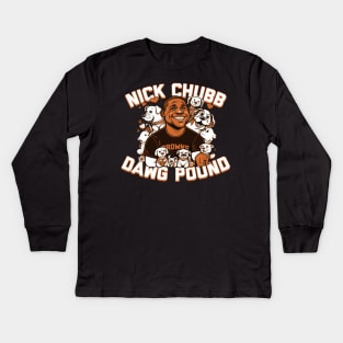 Nick Chubb Dawg Pound Kids Long Sleeve T-Shirt